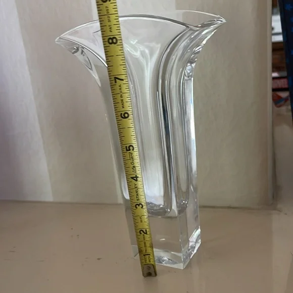 Vintage discontinued Nambe full lead Crystal Vase signed - Picture 7 of 7